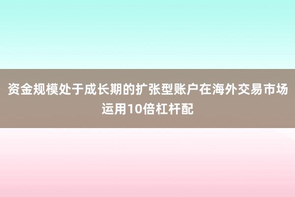 资金规模处于成长期的扩张型账户在海外交易市场运用10倍杠杆配