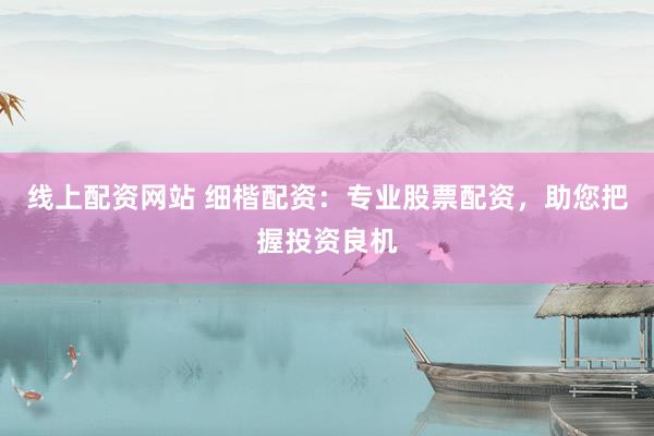 线上配资网站 细楷配资：专业股票配资，助您把握投资良机